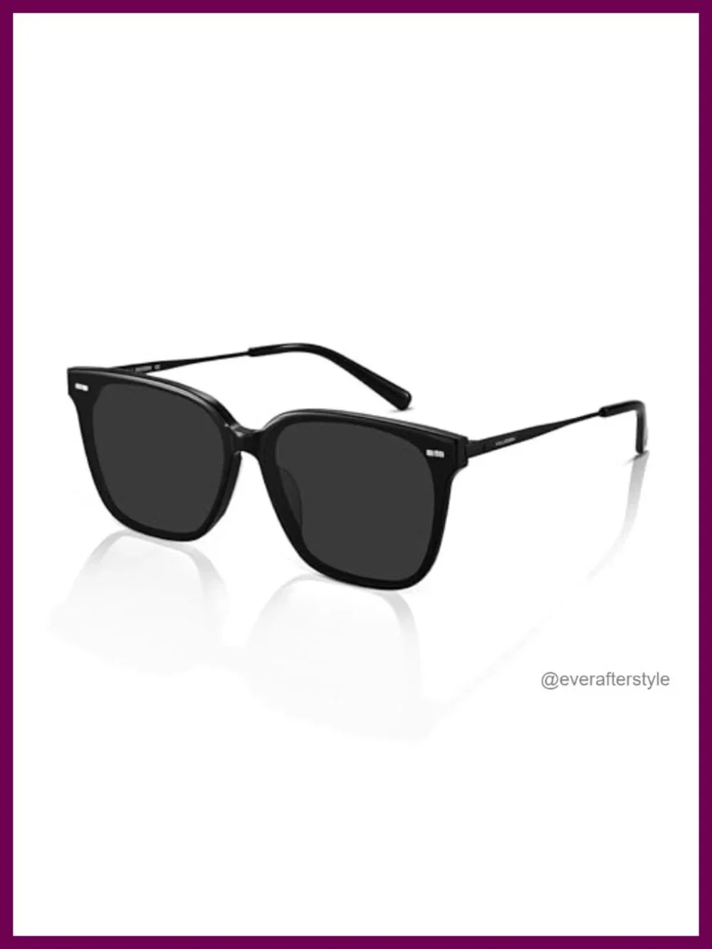 Acetate Oversized Square Sunglasses UV400 Polarized Flush-Mount